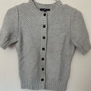 GAP Gray Short Sleeve Cardigan